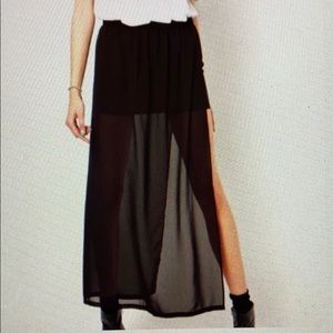 Express Sheer Maxi Skirt